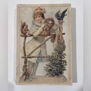 Enchanting Victorian Christmas decorated box